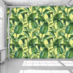 Banana Leaves Yellow Wallpaper - WYNIL by NumerArt Wallpaper and Art