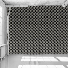 Black & Grey Azulejos Wallpaper - WYNIL by NumerArt Wallpaper and Art