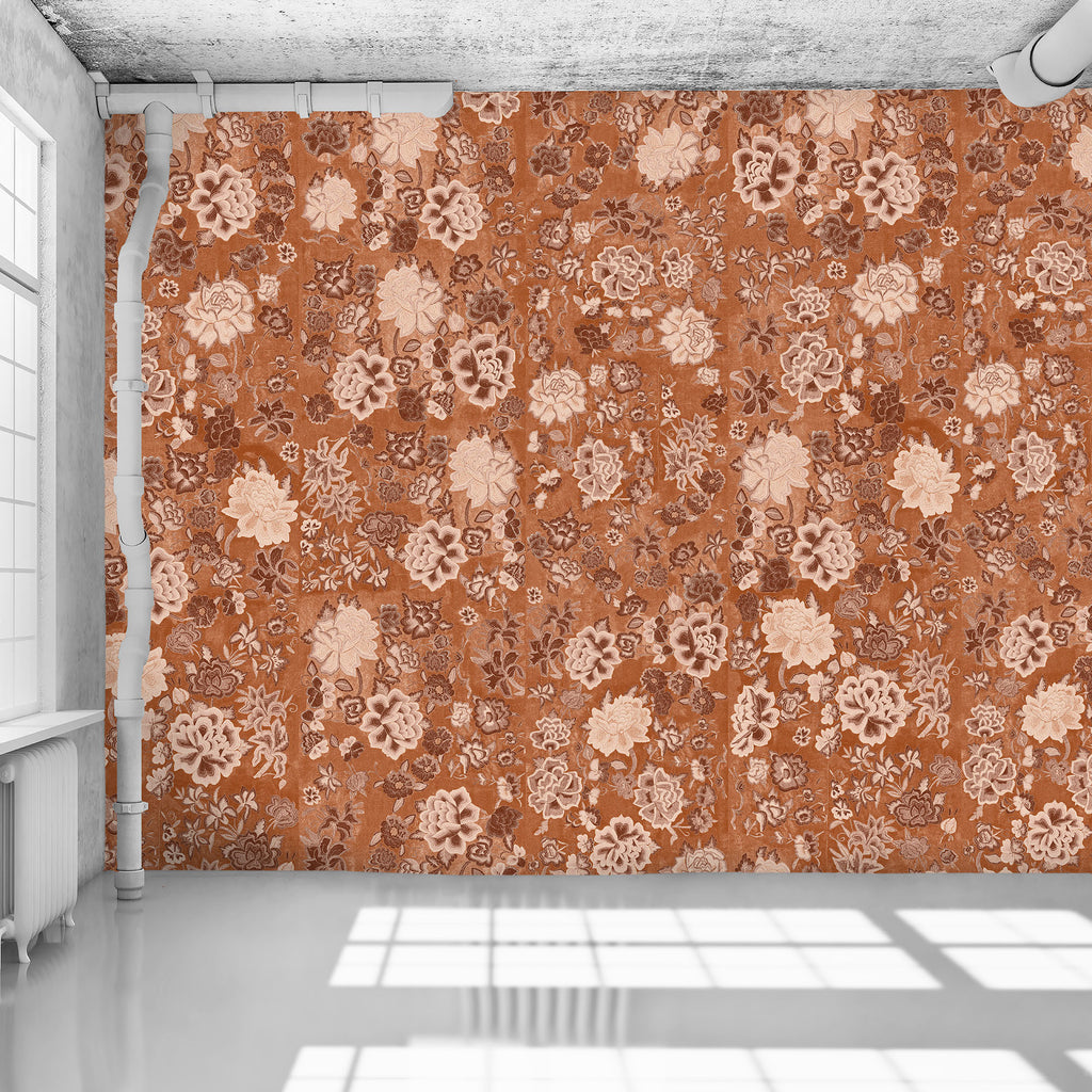 Copper Frida Flowers Wallpaper - WYNIL by NumerArt Wallpaper and Art