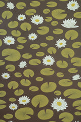 Water Lily Brown Wallpaper