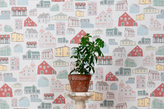 Bonavista Houses Wallpaper - WYNIL by NumerArt Wallpaper and Art