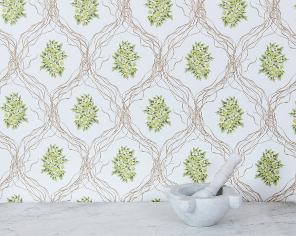 Trinity Floral Wallpaper - WYNIL by NumerArt Wallpaper and Art