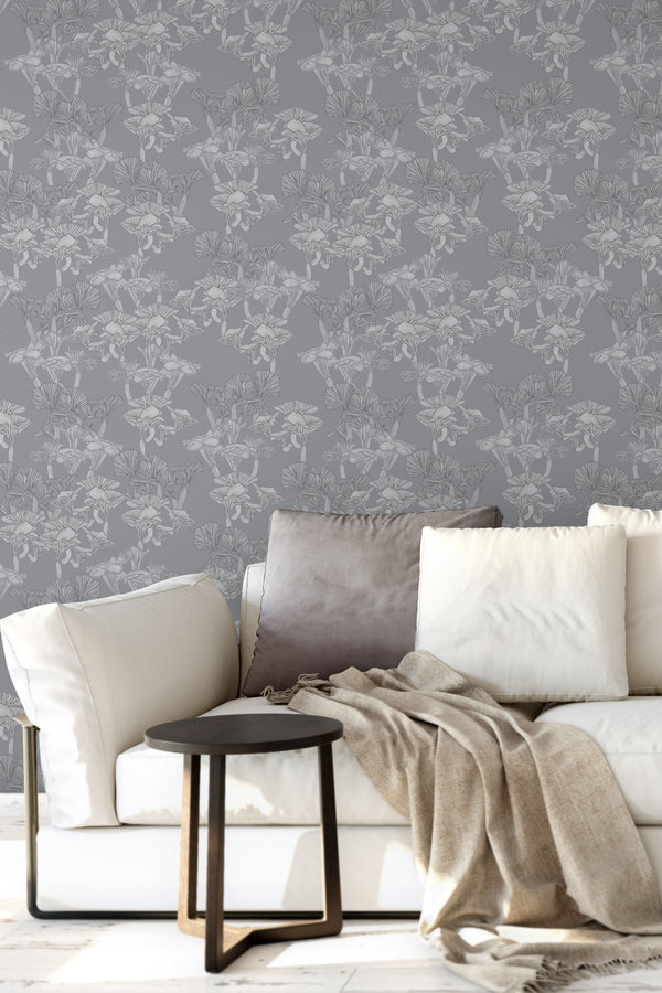 Chanterelle Monochrome Wallpaper - WYNIL by NumerArt Wallpaper and Art